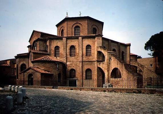 Rear facade of the church, c.547 AD (photo) from Byzantine School, (6th century)