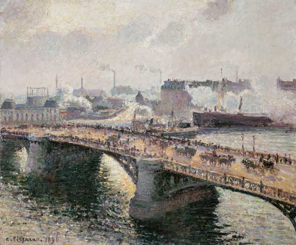 Die BoÏeldieu-Brücke in Rouen from Camille Pissarro