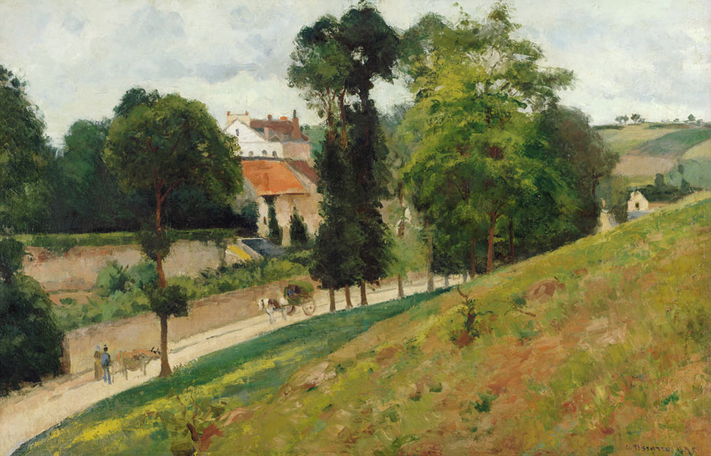 Die Rue Saint-Antoine in L´ Hermitage, Pontoise from Camille Pissarro