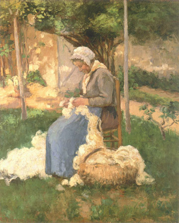 Bäuerin beim Wollezupfen from Camille Pissarro