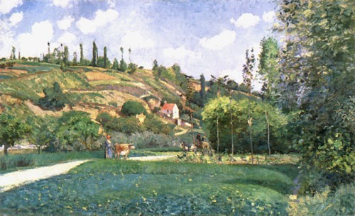 Eine Kuhhirtin auf der Route du Chou, Pontoise from Camille Pissarro