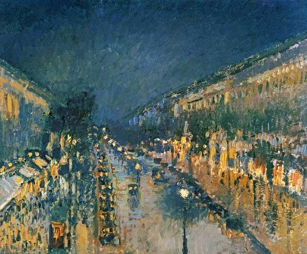 Boulevard Montmartre, bei Nacht Ohne Jahr