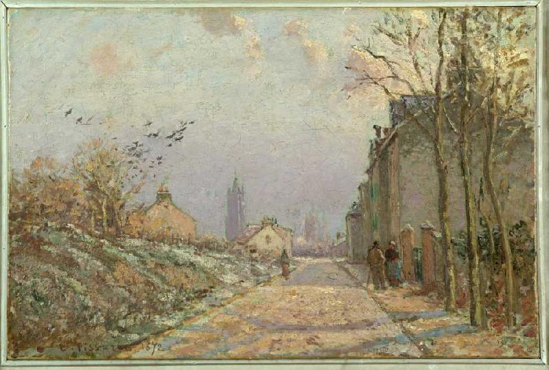 Vorstadtstraße im Schnee from Camille Pissarro