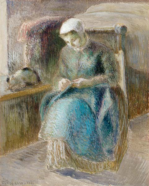 Woman Sewing from Camille Pissarro