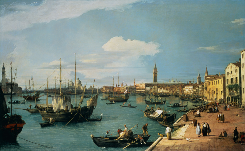 Riva degli Schiavoni looking West from Giovanni Antonio Canal (Canaletto)