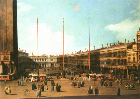 Piazza San Marco gegen San Geminiano from Giovanni Antonio Canal (Canaletto)