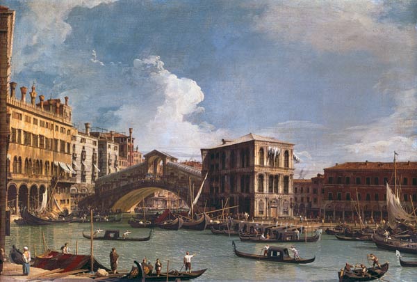 Die Rialto-Brücke in Venedig, von Norden aus from Giovanni Antonio Canal (Canaletto)