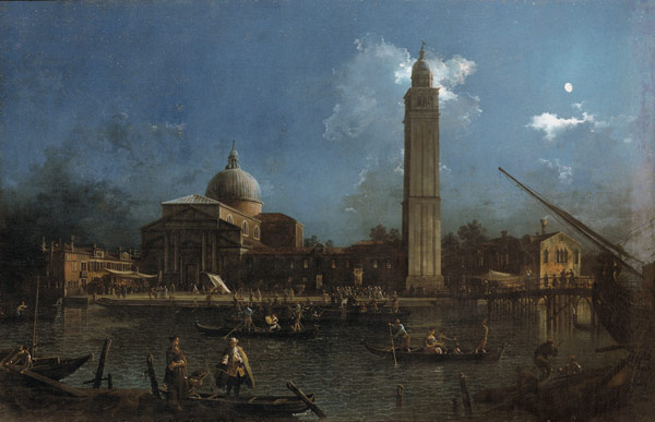 Das nächtliche Fest vor der Kirche San Pietro di Castello (La Vigilia di San Pietro) from Giovanni Antonio Canal (Canaletto)