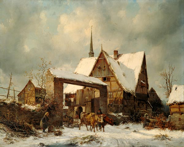 Bauerngehöft im Winter from Carl Julius von Leypold
