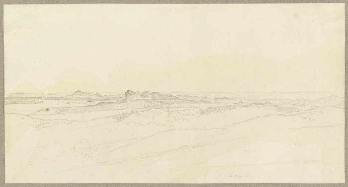 Blick über das Harzvorland, mittig der Regenstein mit der Ruine der gleichnamigen Felsenburg from Carl Theodor Reiffenstein