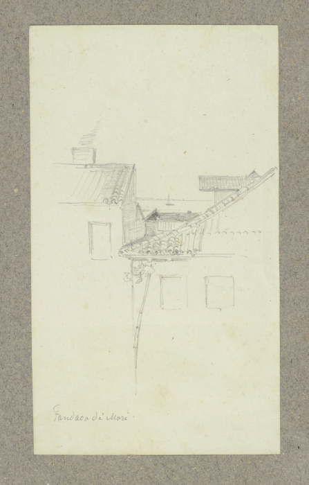 Blick über Häuserdächer auf die Lagune von Venedig from Carl Theodor Reiffenstein