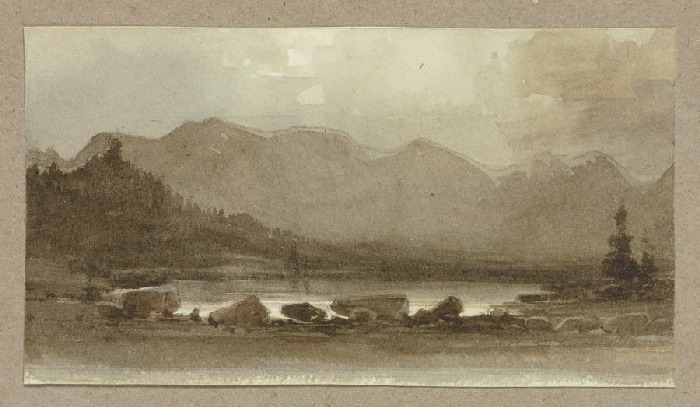 Gewässer vor einer Bergkette from Carl Theodor Reiffenstein