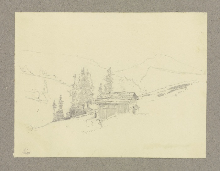 Hütte an einem Berghang from Carl Theodor Reiffenstein
