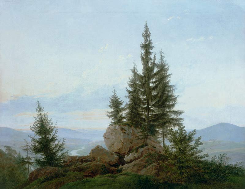 Blick in das Tal der Elbe from Caspar David Friedrich