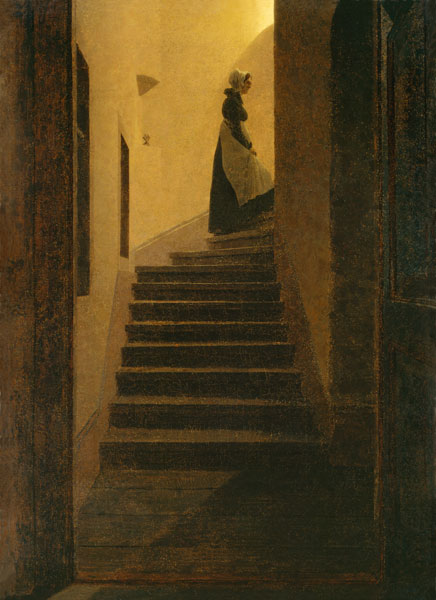 Caroline auf der Treppe from Caspar David Friedrich