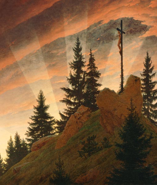 Das Kreuz im Gebirge (Ausschnitt - Teschner Altar) from Caspar David Friedrich