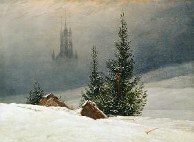 Winterlandschaft mit Kirche 1811