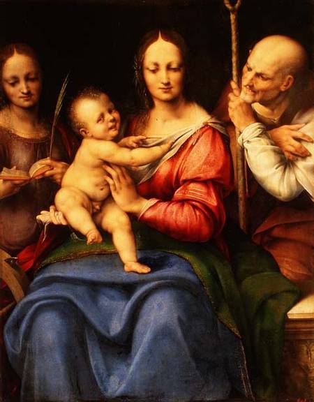 The Holy Family with St. Catherine from Cesare da Sesto