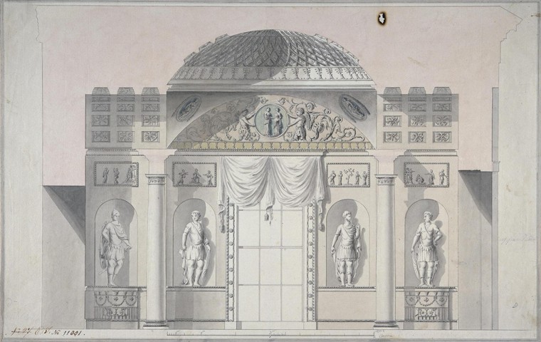 Design for the Jasper Study of the Agate Pavilion at Tsarskoye Selo from Charles Cameron