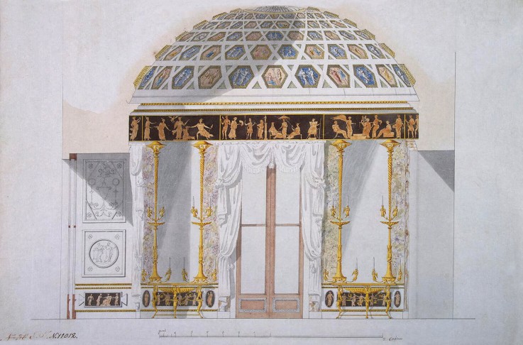 Design for the Jasper Cabinet in the Agate Pavilion at Tsarskoye Selo from Charles Cameron