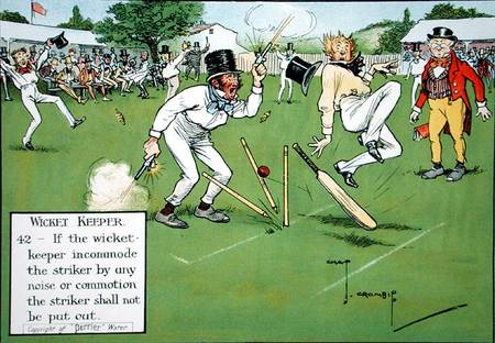 Wicket Keeper (42), from 'Laws of Cricket' from Charles Crombie