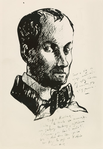 Self Portrait (pen & ink on paper) from Charles Pierre Baudelaire