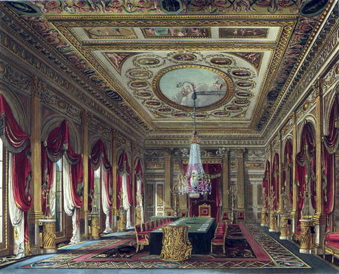 The Throne Room, Carlton House, from 'The History of the Royal Residences', engraved by Thomas Suthe from Charles Wild