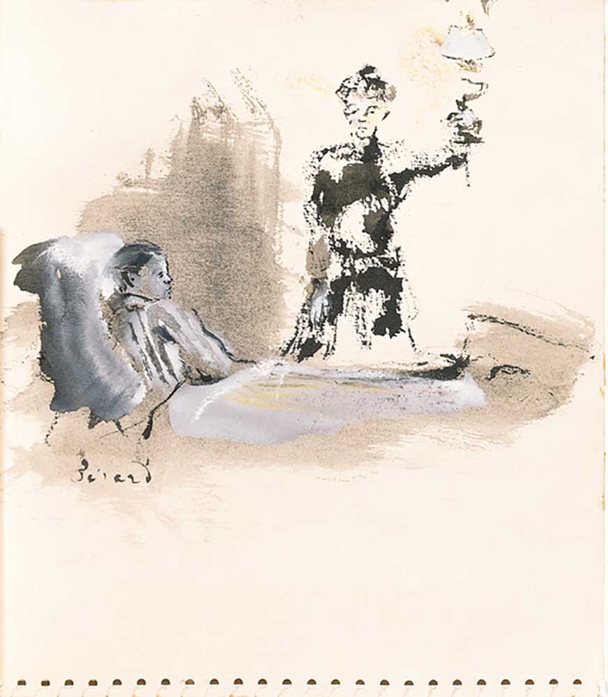 Illustration aus Tausend Bedauern von Elsa Triolet, 1947 from Christian Berard