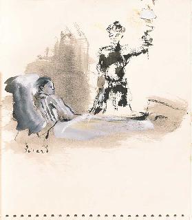 Illustration aus Tausend Bedauern von Elsa Triolet, 1947