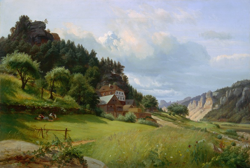 Landschaft in der Sächsischen Schweiz. from Christian Friedrich Gille