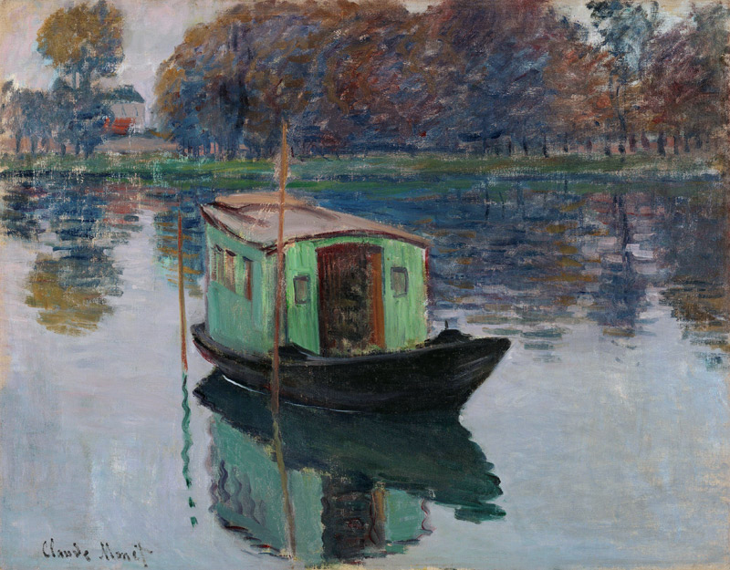 Das Atelierboot. from Claude Monet