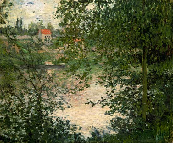 Blick durch Bäume auf der Ile de la Grande Jatte from Claude Monet