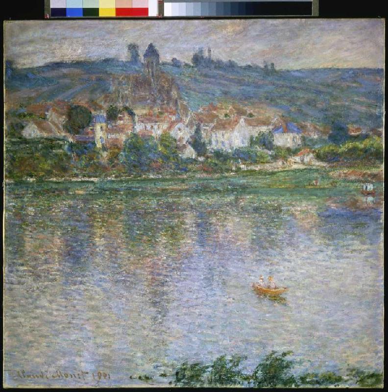Blick über den Fluss auf Vetheuil from Claude Monet