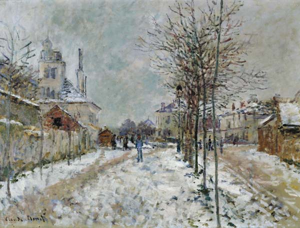 Der Boulevard de Pontoise in Argenteuil bei Schnee from Claude Monet