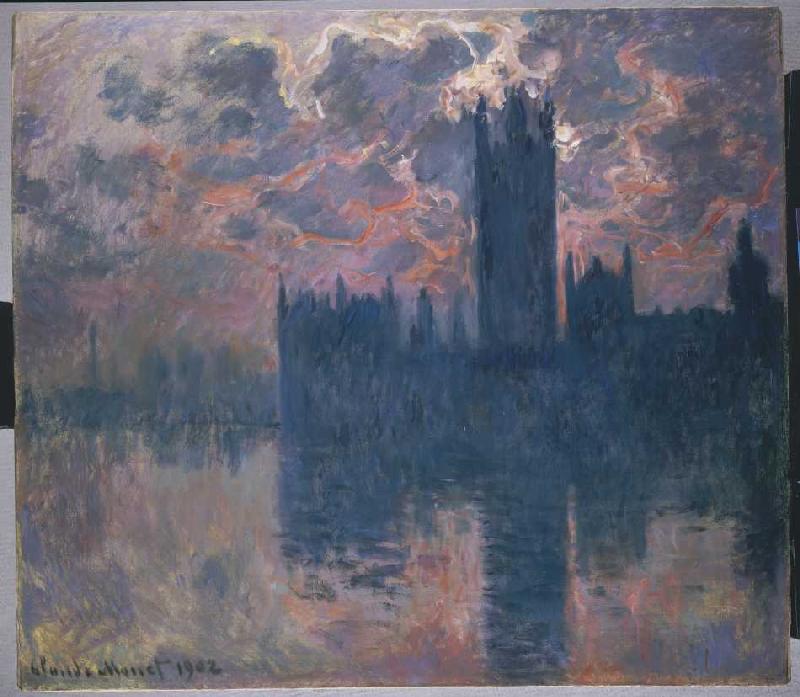 Das Parlament in London bei Sonnenuntergang from Claude Monet