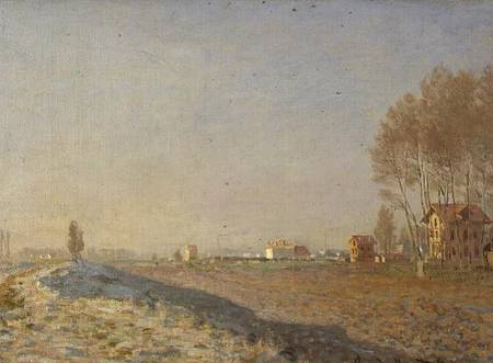 The Plain of Colombes, White Frost from Claude Monet