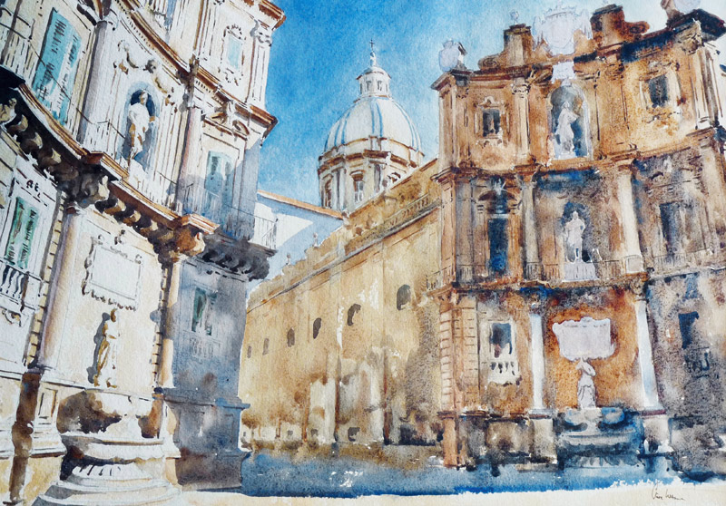 572 Late afternoon shadows - Palermo, Quattro Canti from Clive Wilson Clive Wilson