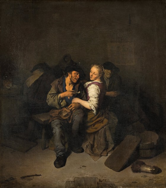 Young Couple in a Tavern from Cornelis Bega