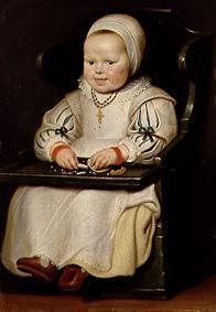 Bildnis eines kleinen Mädchens im Kinderstühlchen