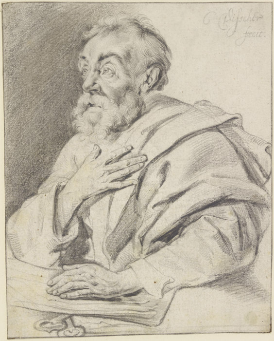 Der Heilige Petrus in einem Buche lesend from Cornelis Visscher