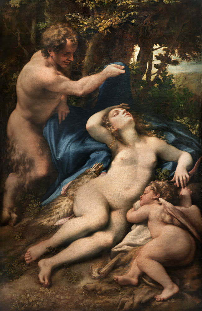 Jupiter und Antiope from Correggio (eigentl. Antonio Allegri)