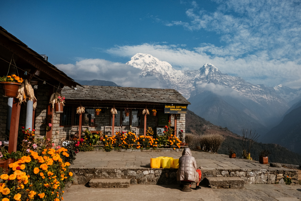 Blick auf das Annapurna-Gebirge von Ghandruk from Dahlia Ambrose