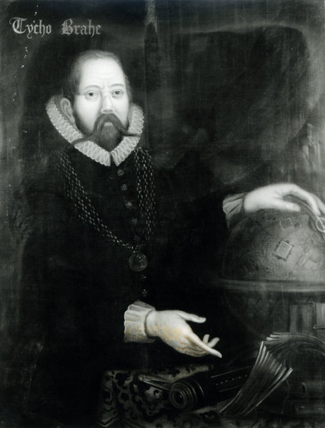 Tycho Brahe (1546-1601)  (b&w photo) from Danish School