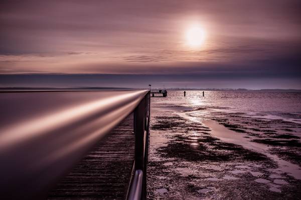 Steg mit Sonne über der Ostsee im Winter  from Dennis Wetzel