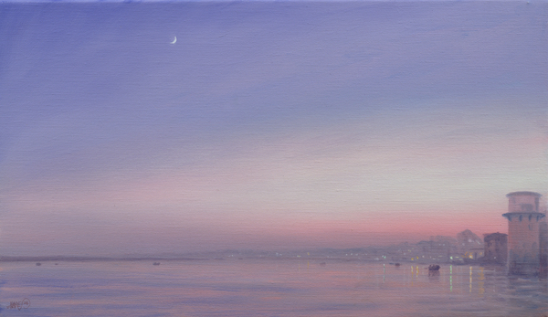 Moon over Varanasi from Derek Hare