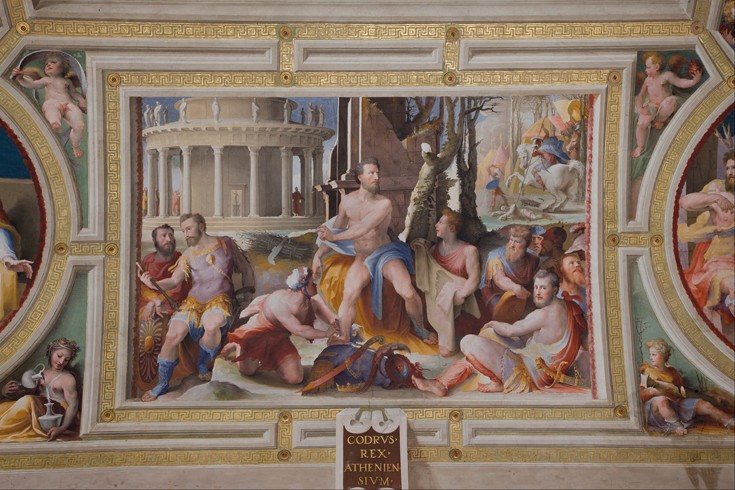 The Sacrifice of Codrus, King of Athens (Public Virtues of Greek and Roman Heroes) from Domenico Beccafumi