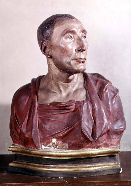 Portrait bust of the condottiere Niccolo da Uzzano (1359-1431) from Donatello