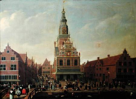 View of the Weighhouse and the Cheese Market at Alkmaar from Dutch School