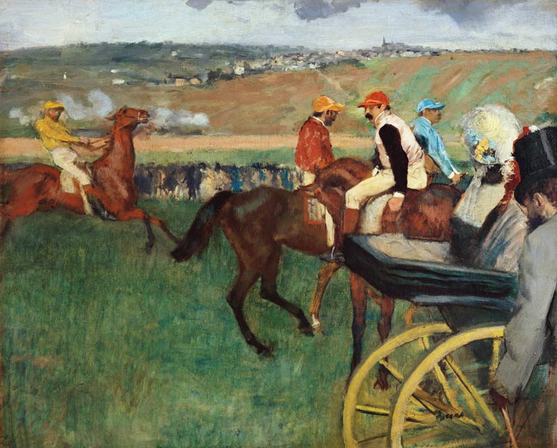 Kutsche auf dem Rennplatz. from Edgar Degas