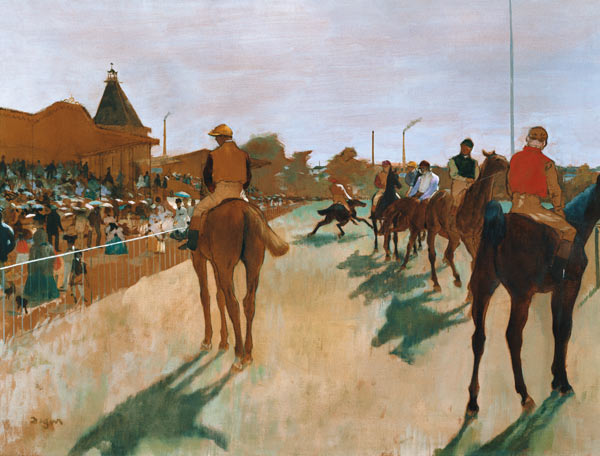 Rennpferde vor den Tribünen from Edgar Degas